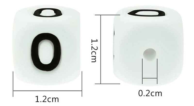 silicone alphabet beads